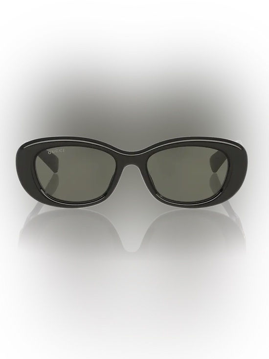 Gucci Accessories - Gucci Black Oval Sunglasses Dark Gray Lenses polarized GG1829SK